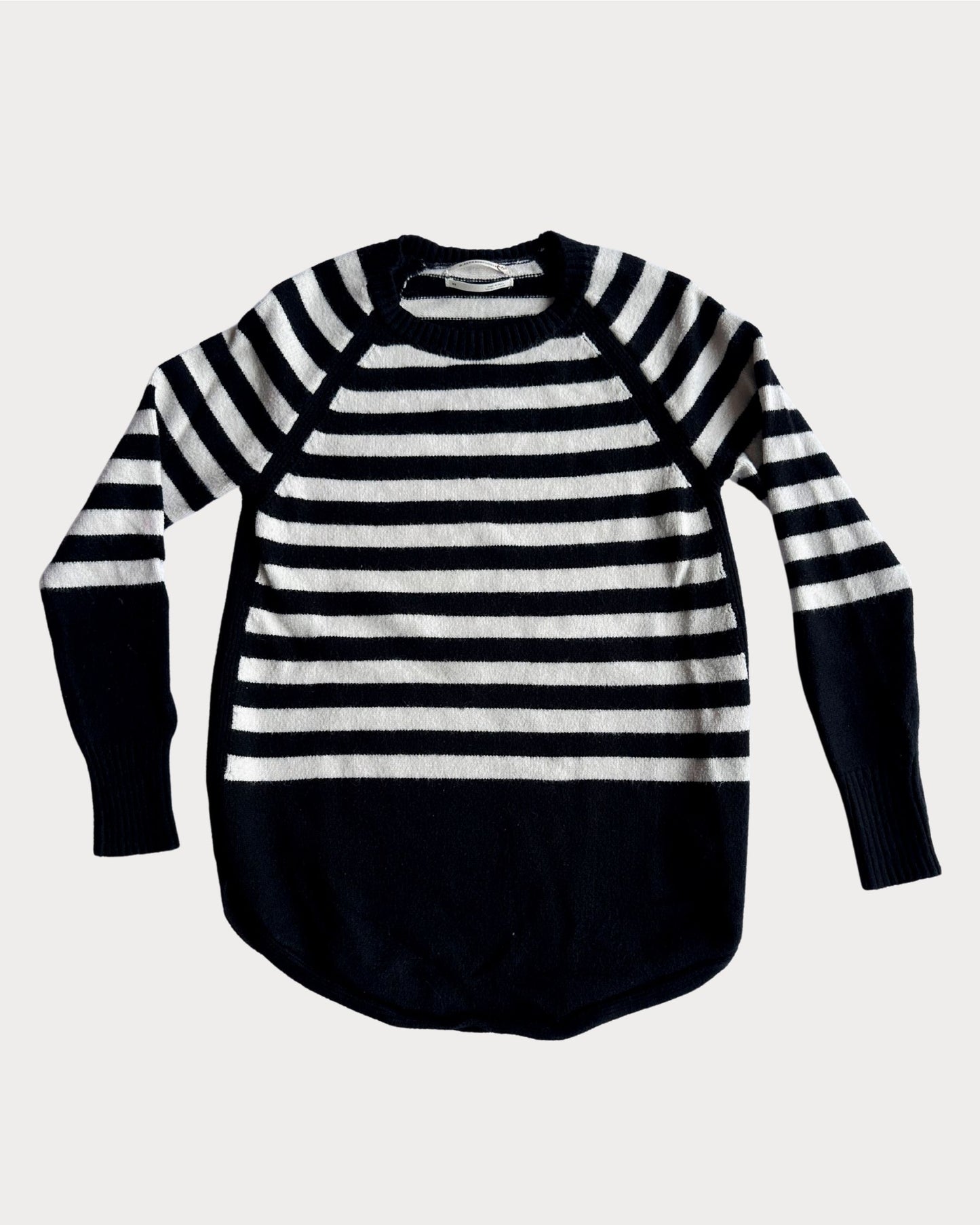 Anthropologie Black and White Striped Sweater