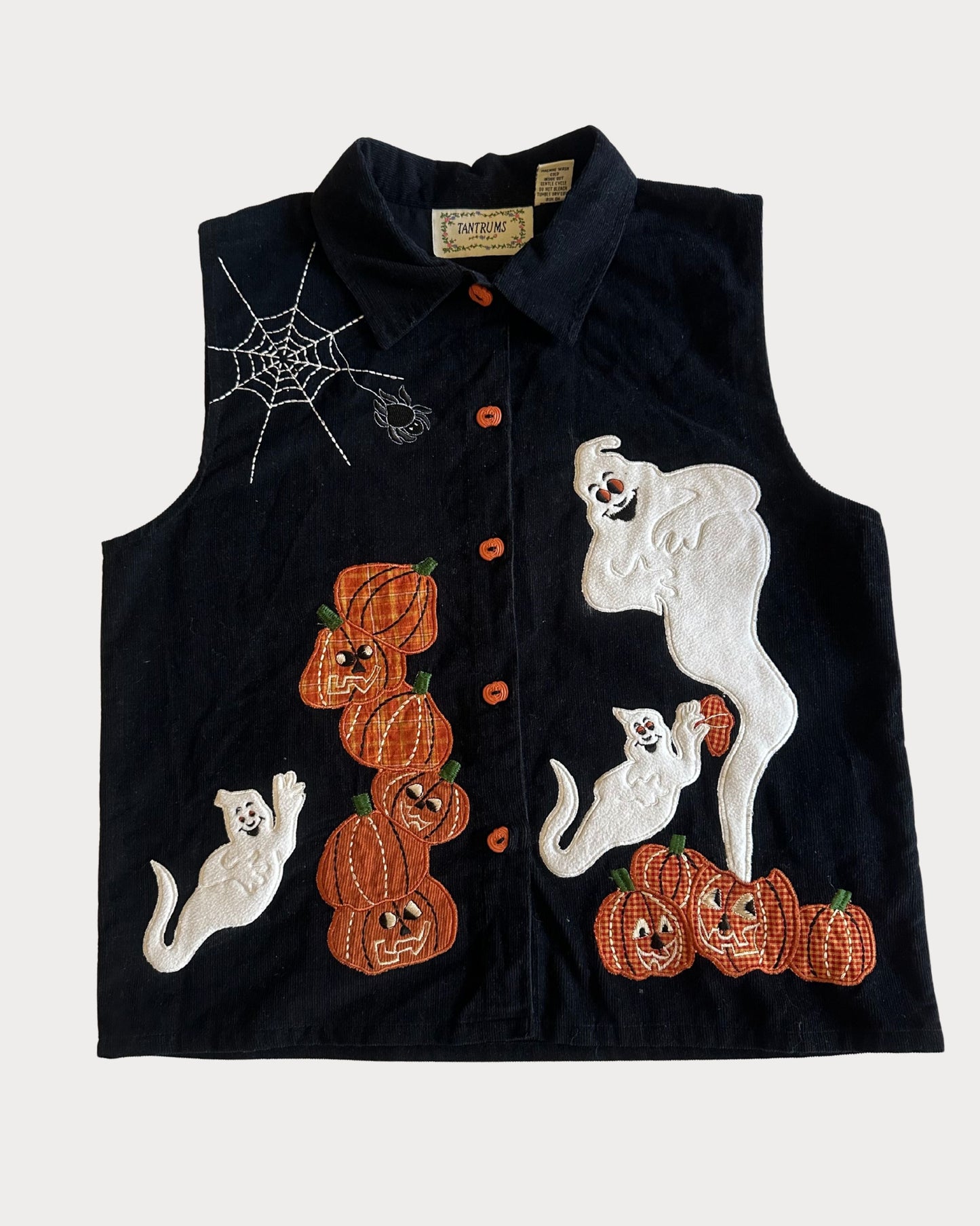 Vintage Halloween Sleeveless Button Up Size M