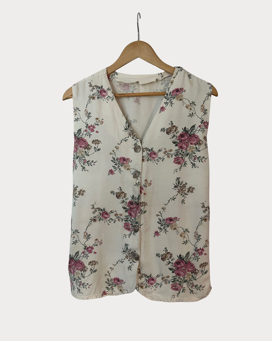 VTG Floral Vest (Size L)