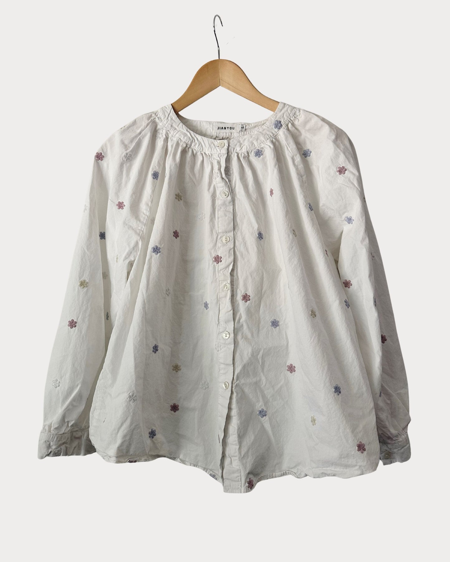 Floral Embroidered Blouse Size L