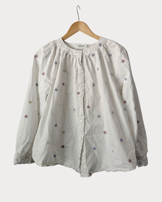 Floral Embroidered Blouse Size L
