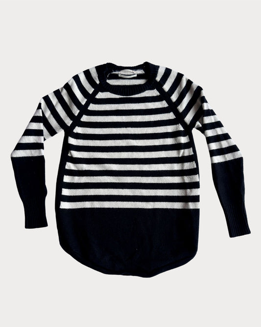Anthropologie Black and White Striped Sweater