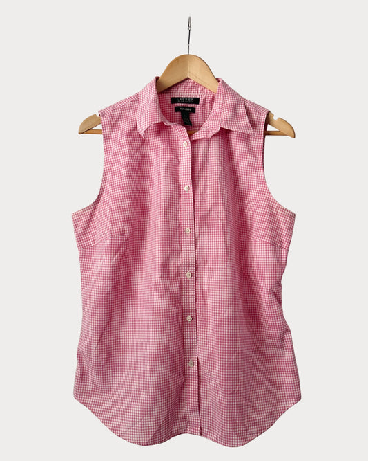 Vintage Lauren Ralph Lauren Sleeveless Gingham Size L
