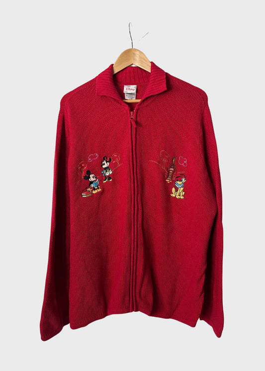 VTG Disney Store Embroidered "School Days" Waffle Knit (Size XL)