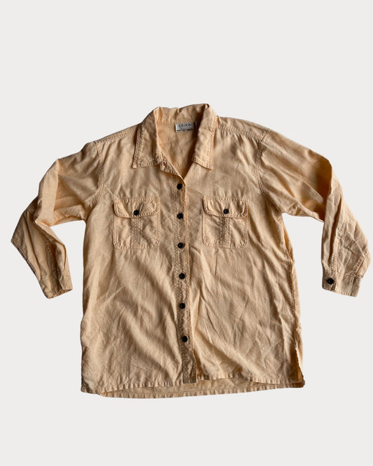 Vintage Erika Butter Yellow Button up