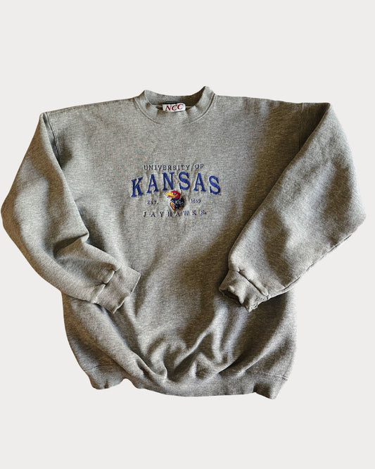 Vintage University of Kansas Jayhawks Crew Size M
