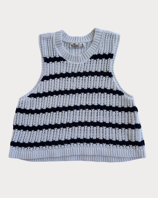 Hollister Striped Sleeveless Sweater