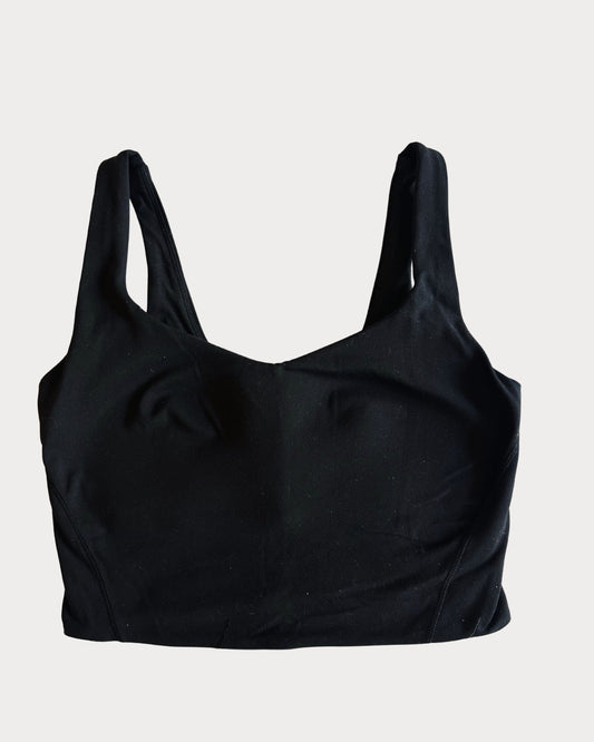 Black CRZ Yoga Butterluxe Longline Sports Bra Size XS