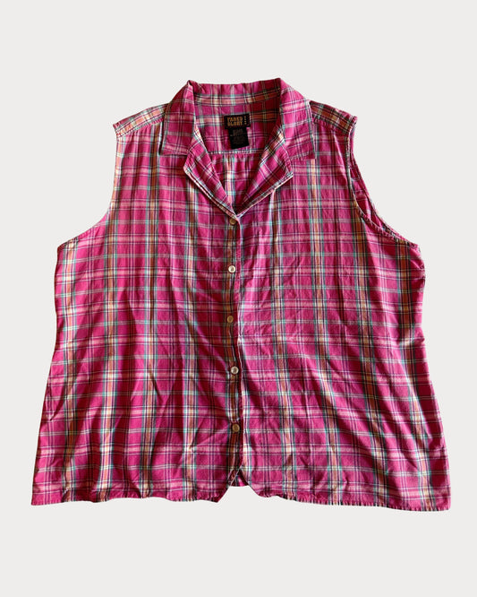 Vintage Faded Glory Sleeveless Button-Up Size XL/2XL